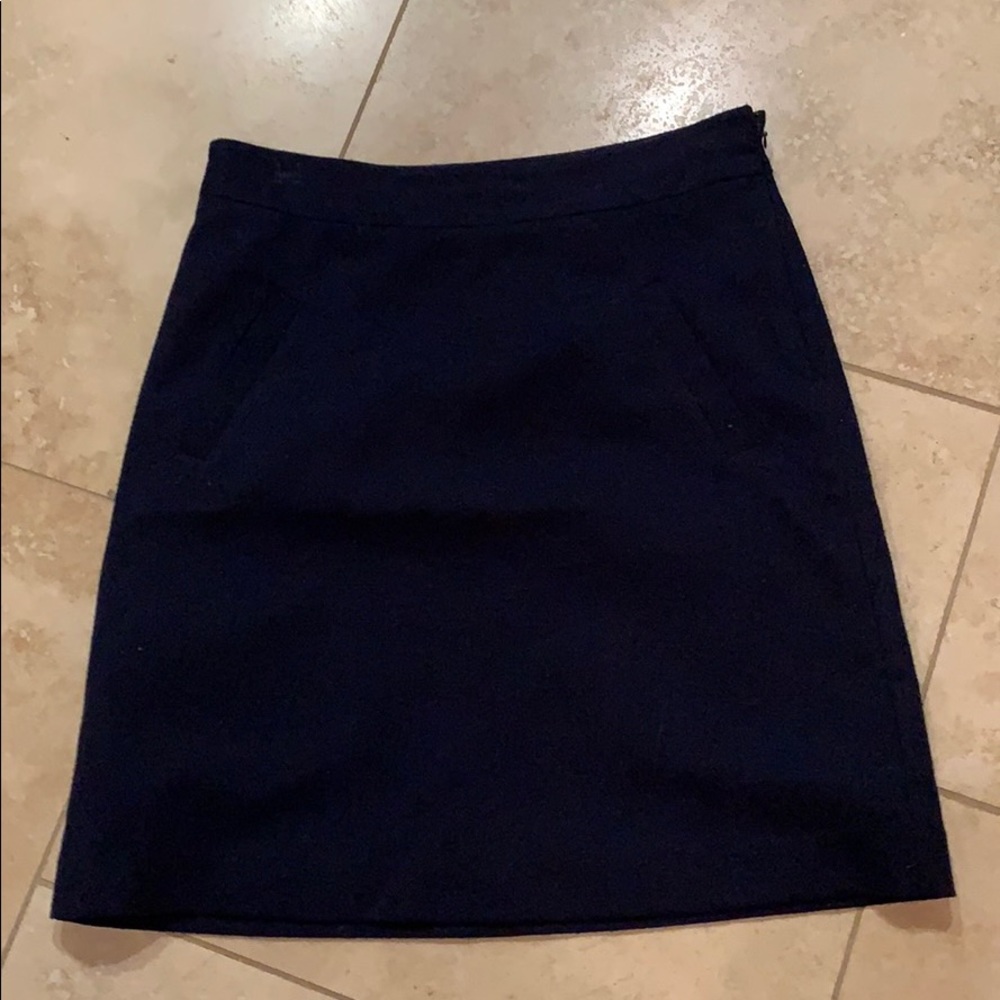 Navy felt skirt